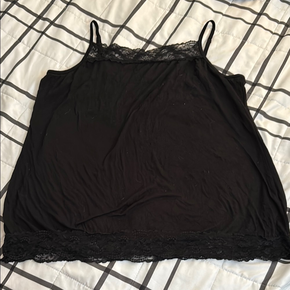 Black Lace Trim Camisole
